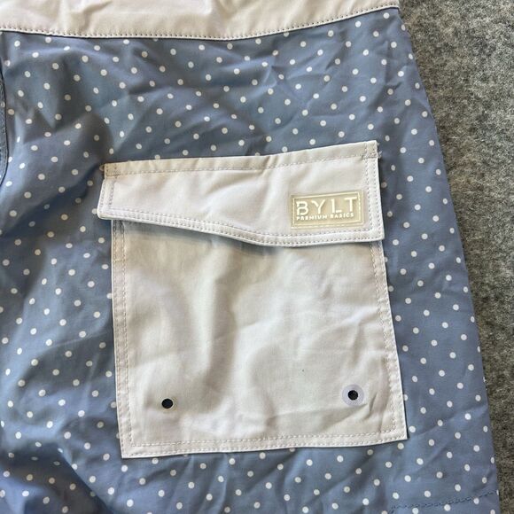 Bylt Basics Coastal Boardshorts Blue And White Polka Dots - Picture 7 of 8